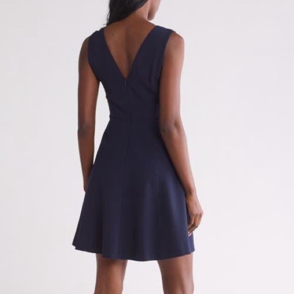 Vince Camuto Crepe Fit-and-Flare Sleeveless Minidress in Blue - Picture 2 of 5